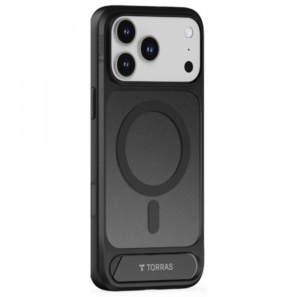 Husa MagSafe pentru Apple iPhone 17 Pro, Torras, Pstand, Neagra