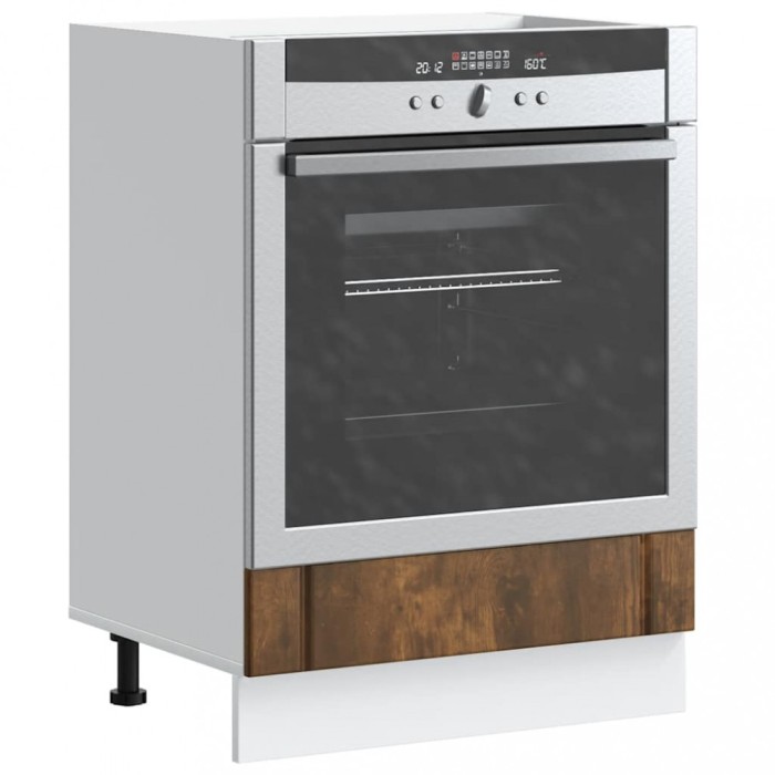 vidaXL Dulap pentru cuptor &quot;Lucca&quot; din lemn de stejar afumat 853762