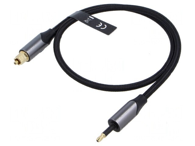 Cablu Toslink 3,5mm Mini Mufă 0,5m Negru PVC