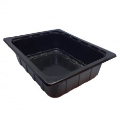 Set 110 Tavite Polipropilena, 325x265x100 mm, Negre, fara Capac, Tavite Negre pentru Alimente, Tavite Plastic pentru Transport Alimente, Set Tavite Ne