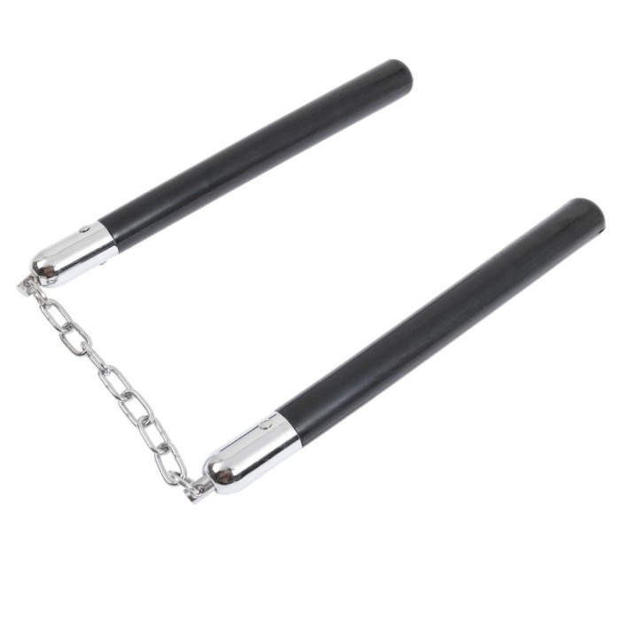 Nunceag / nunchucku, lemn, 31 cm, negru