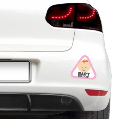 Sticker Baby on board - Fetita (color) foto