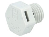 Element compensare presiune FIBOX IP68 M12, Plastic, Gri, Filet 10mm, Pas 1.5
