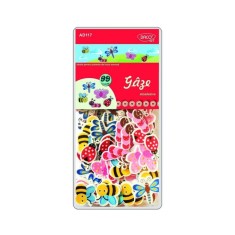 Forme Autoadezive din Spuma Gaze DACO, 99 Buc/Set, Multicolor, Dimensiuni Variabile, Accesorii Craft, Albina din Spuma, Buburuza din Spuma, Libelula d foto