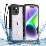 Cumpara ieftin Husa pentru iPhone 14 Plus, ShellBox Waterproof IP68 Case, Black