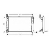 Radiator racire Kia Carnival (Up/Gq), 06.1998-10.2006, Motorizare 2, 5 V6 110/121kw Benzina, tip climatizare Cu/fara AC, cutie automata, dimensiune 7