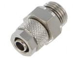 Fiting filetat cu șurub, max. 15bar, din alamă nichelată, 6mm