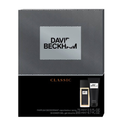 Set Cadou pentru Barbati David Beckham Classic, Deodorant Natural Spray 75 ml si Gel de Dus 200 ml, Set Ingrijire, Set Cadou pentru Barbati, Cadou Bar foto