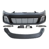 Set bara fata VW Golf VI, 10.20, cu gauri spalator; grunduit, de vopsit; type R20; cu grile inferioare; cu LED daylight; fara gauri lampa ceata;
