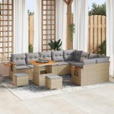 Cumpara ieftin Set de canapele pentru grădină 12 pcs bej și gri deschis