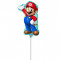 Balon Mini Figurina Super Mario 20 x 30 cm - umflat + bat si rozeta, Amscan 32027