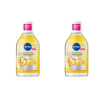 Set 2 x Apa Micelara Nivea Skin Glow, Infuzata cu Serum cu Efect de Iluminare, 400 ml foto