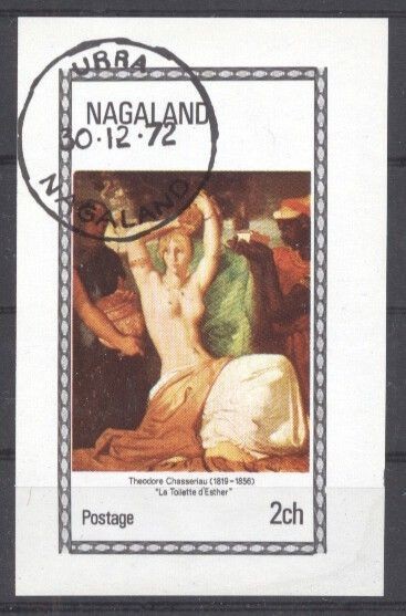 Nagaland 1972 Paintings, Nudes, mini imperf.sheet, used T.051