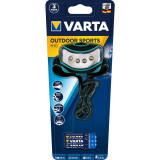 Lanterna Varta, Frontala Outdoor, LEDx4, 3AAA, Neagra