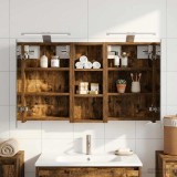 vidaXL Set dulap baie cu raft 3 pcs 80 x 10,5 x 50 cm Lemn compozit 3403660