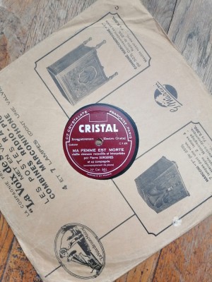 Disc GRAMOFON PATEFON. MA FEMME EST MORTE . LES MOINES. DE ST BERNARDIN foto