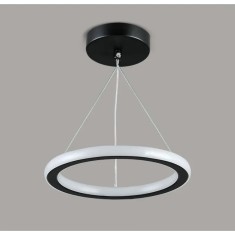 Lustra LED 27W, D22cm, negru, lumina rece/calda/neutra
