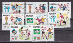 Rwanda 1978 sport fotbal MI 944-951 MNH w62 foto
