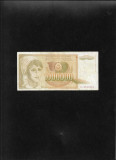 Rar! Iugoslavia 1000000 1.000.000 dinari dinara 1989 seria0648564
