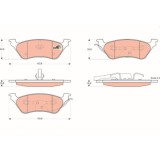Placute frana Chrysler Voyager 4 (Rg, Voyager 4 Van (S ); Dodge Caravan (Rg ); Jeep Cherokee (Kj), 2.4, 2.5 CRD, 2.8 CRD, 3.3, 3.3 AWD, 3.8, 3.8 AWD,, Trw