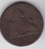 Belgia 10 centimes Leopold I &ndash; monedă cu leu și monogramă regală