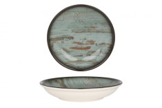 Bonna Farfurie ad&acirc;ncă - Madera - Porţelan - 20 cm (500cc) - set de 6