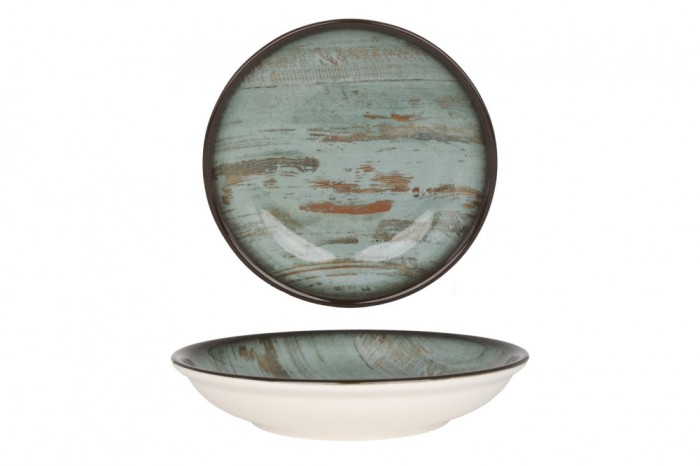 Bonna Farfurie ad&acirc;ncă - Madera - Porţelan - 15 cm (330cc) - set de 6
