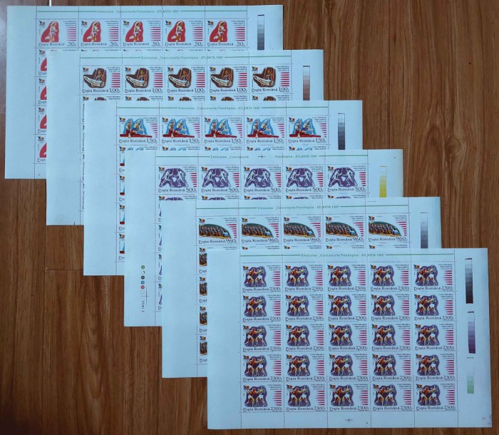 ✅ RO 1995 LP 1397 &quot; Concursurile Preolimpice Atlanta&quot; ,serie in coli de 25, MNH