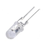 LED 5mm roșie 22000-25000mcd 40&deg; convex - lumina intensă pentru proiecte electronice