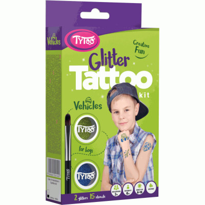 Set tatuaje temporare cu sclipici Vehicles Tytoo KKCTT2213013 foto
