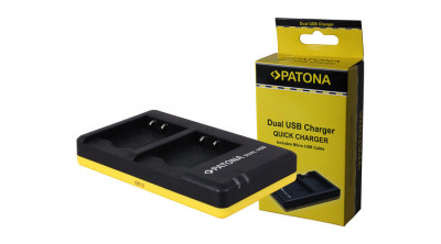 Sony NP-BN1 BN1 Dual Quick Battery / &amp;Icirc;ncărcător de baterii cu cablu Micro USB - Patona foto