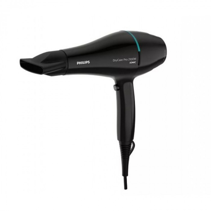 Uscator de par Philips DryCare BHD272/00, putere 2100 W, ionizare, 6 setari temperatura si viteza, ThermoBalance, negru