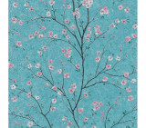 Tapet floral, flori mici, turcoaz, roz, living, hol, dormitor, Metropolitan Stories 2, 37912-3