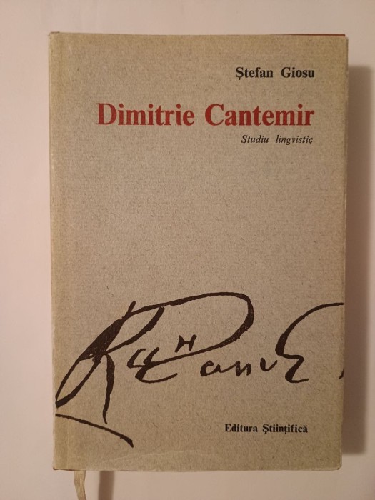 Ștefan Giosu - Dimitrie Cantemir. Studiu lingvistic