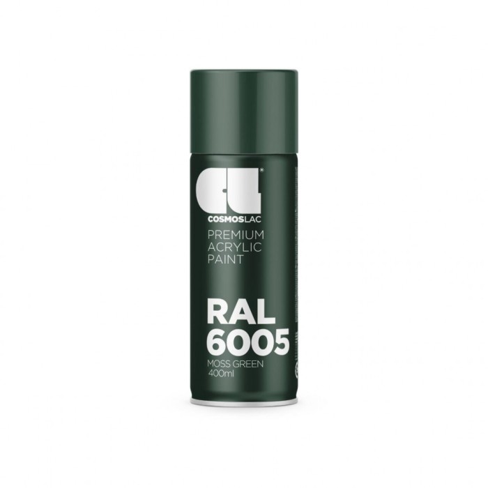 Vopsea spray acrylic RAL6005 verde moss 400ml Cosmos 0146005