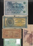 Set 5 bancnote de prin lume adunate (cele din imagini) #444, Europa