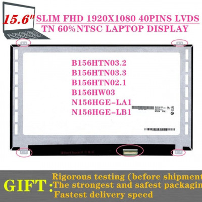 Display Laptop, 0C0T2R, C0T2R, 09FN4Y, 9FN4Y, B156HTN02.0, B156HTN02.1, B156HTN03.2, B156HTN03.3 N156HGE-LG1, N156HGE-LA1, N156HGE-LB1, B156HW03, 15.6 foto