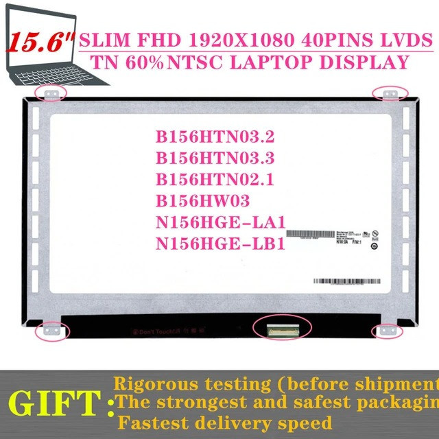 Display Laptop, Dell, Inspiron 3521, 3537, 5521, 5523, 5537, 1570, 15.6 inch, slim, FHD, 40 pini