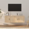 VidaXL Set dulap TV, 2 piese, stejar sonoma, lemn prelucrat