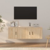 Cumpara ieftin Set dulap TV, 2 piese, stejar sonoma, lemn prelucrat