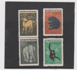 VIETNAM (Nord) 1959 FAUNA Serie 4 timbre MNH** Rara, Nestampilat