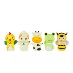 Set 5 figurine diferite pentru deget, animale, 6 cm, joc de rol distractiv, multicolor