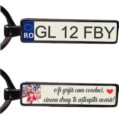 Breloc Personalizat Numar Auto foto