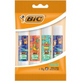 Cumpara ieftin Set 4 tuburi cu lipici solid, Bic, Eco Decor, 8 gr