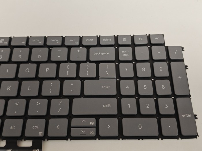 Tastatura Laptop, Dell, Vostro 7510, P106F, P106F002, iluminata, gri deschis, layout US
