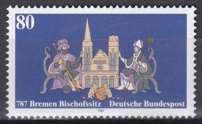 Germania 1987 - A 1200-a aniversare a reședinței episcopale din Bremen, MNH foto