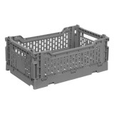 Lada depozitare din Plastic Pliabila Gri 4L dimensiune 27x17x10.5cm, Oem