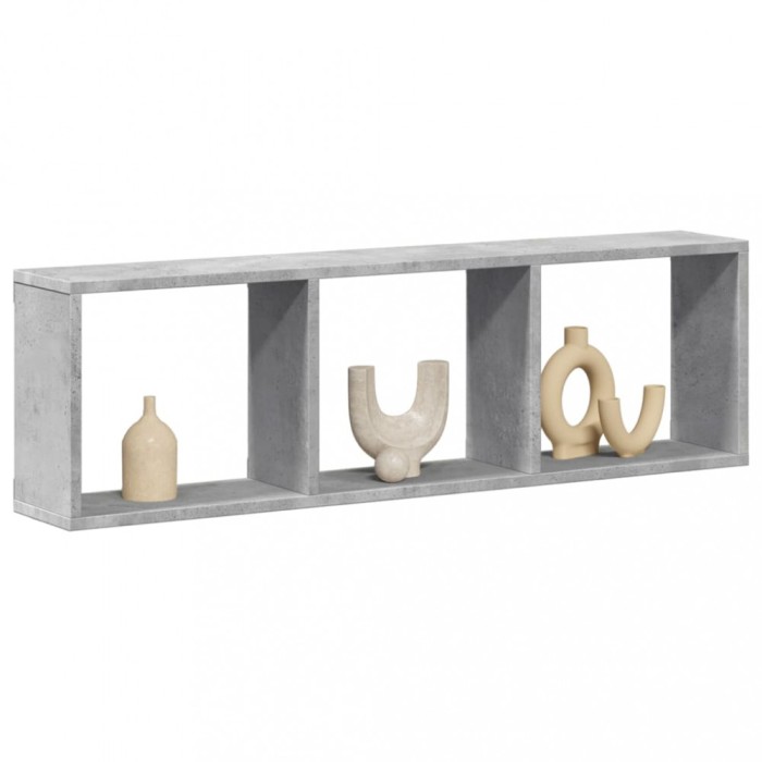 vidaXL Dulap de perete, gri beton, 100x16x30 cm, lemn prelucrat 854871
