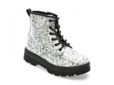 Ghete SKECHERS argintii, GRAVLEN HI, din piele ecologica