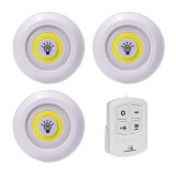 Set 3 lampi LED, 3 W, timer, telecomanda